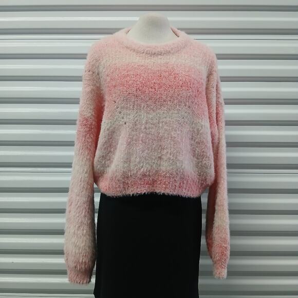Wild Fable Sweater Women's Size XL Peach Oversized Boxy Fuzzy Pullover Cozycore - Picture 3 of 10